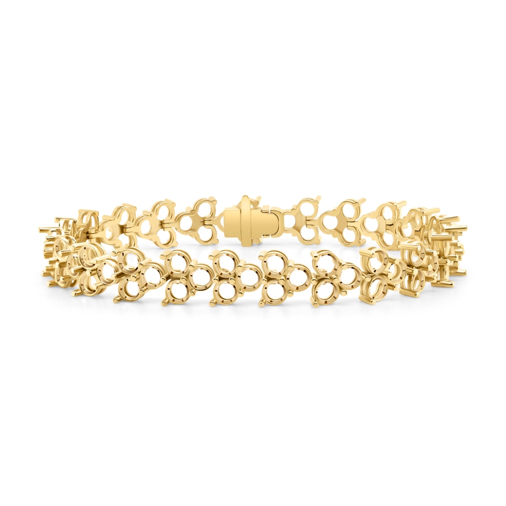 Bracelet Round 18K Gold Mounting - ADM Antwerp Diamond Market