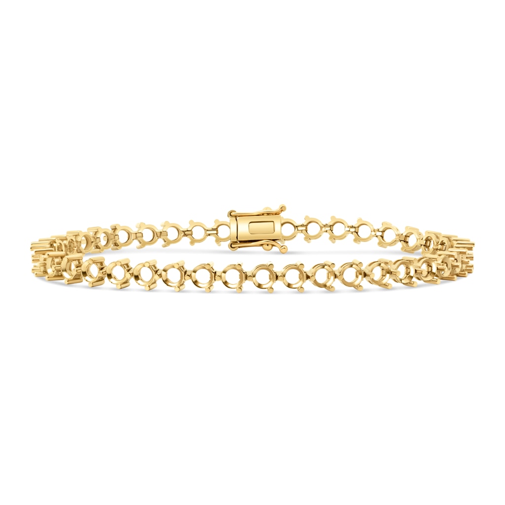 Bracelet Round 18K Gold Mounting - ADM Antwerp Diamond Market