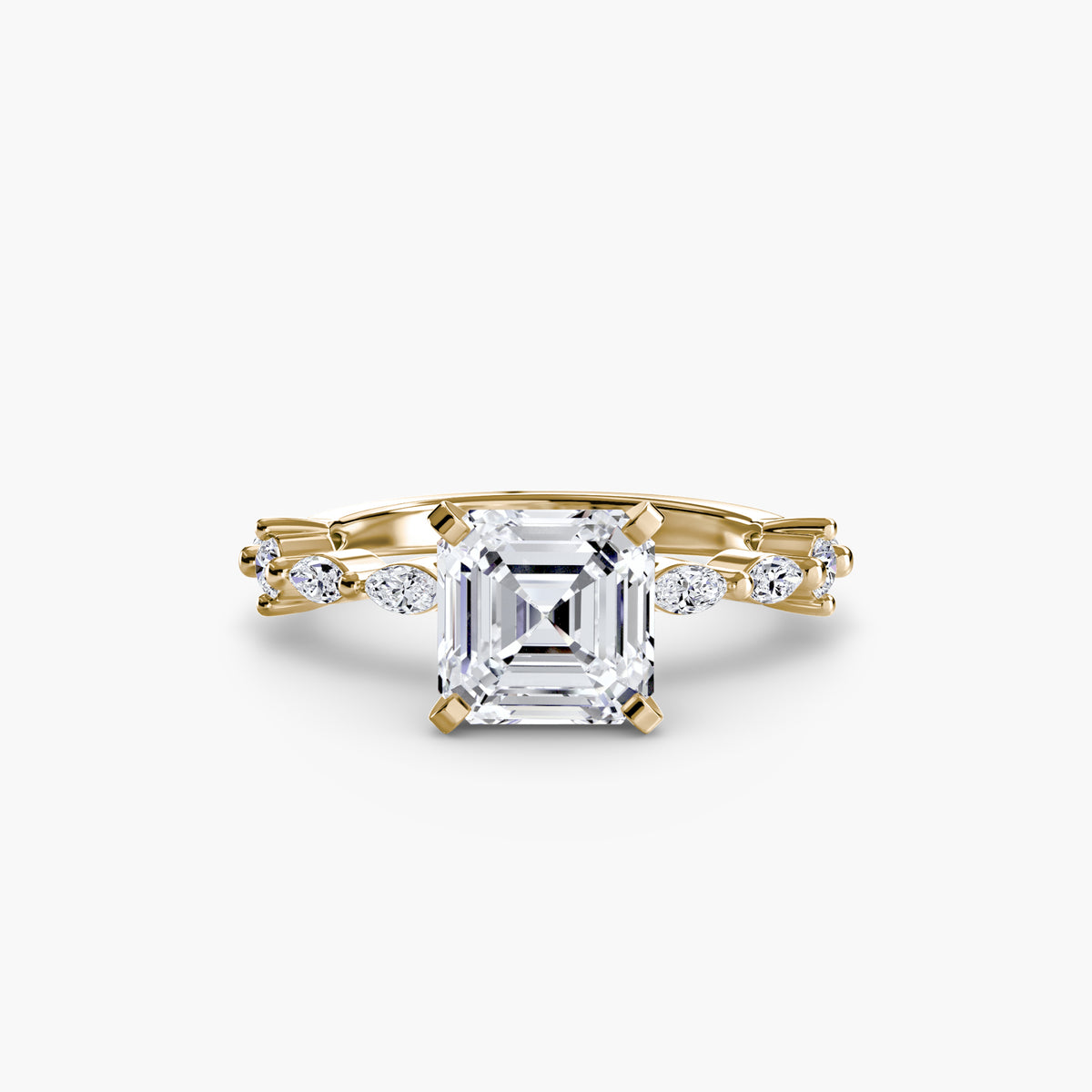 Solitär mit Eternity Pavé