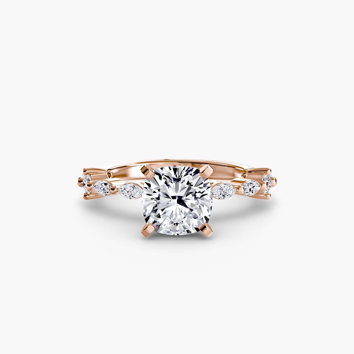 Solitär mit Eternity Pavé