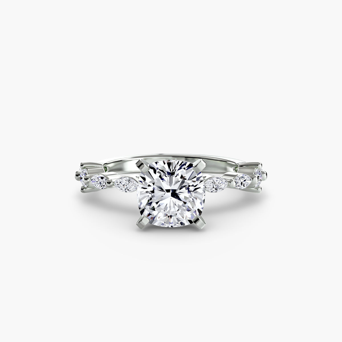 Solitär mit Eternity Pavé