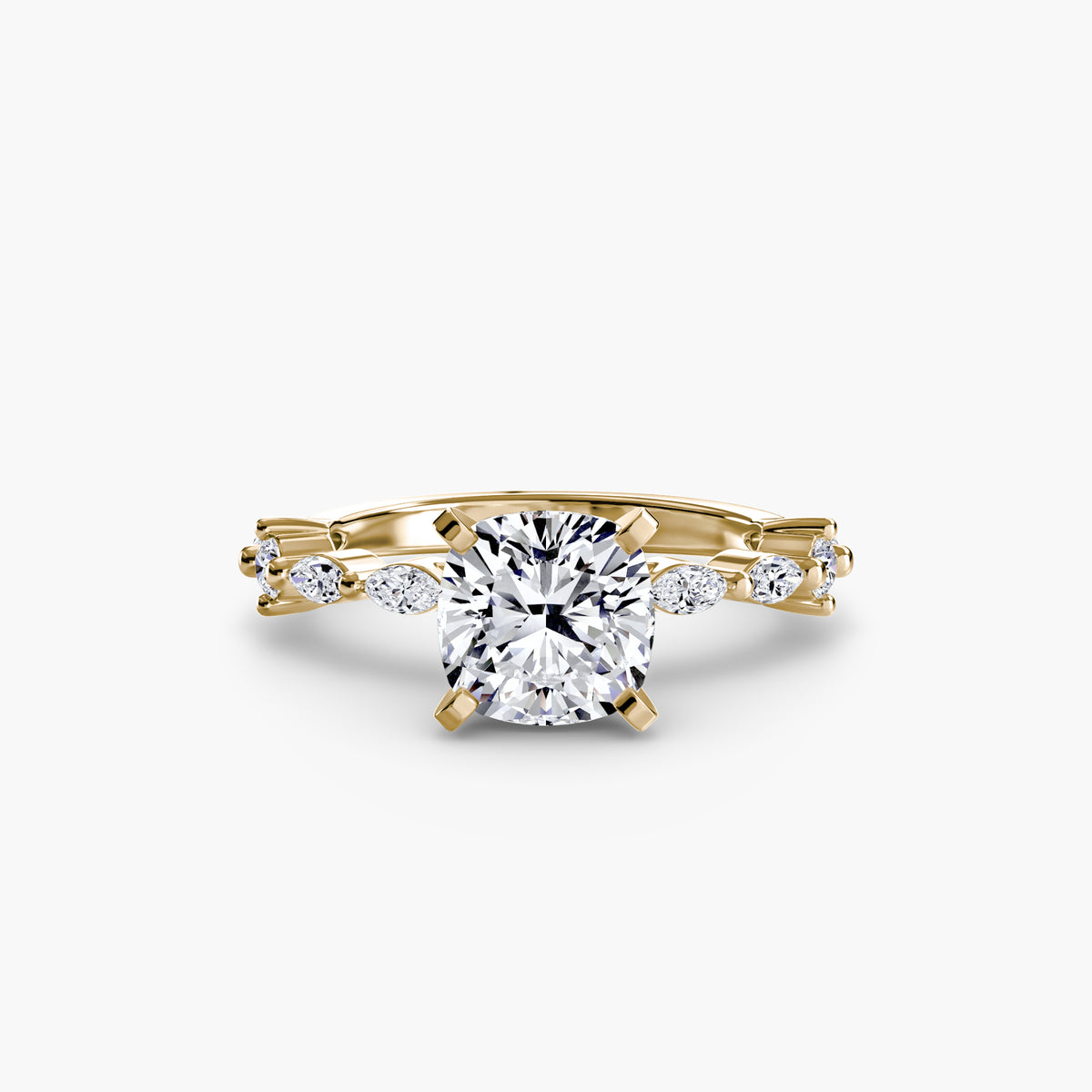 Solitär mit Eternity Pavé
