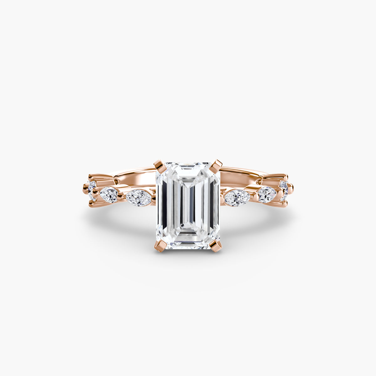Solitär mit Eternity Pavé