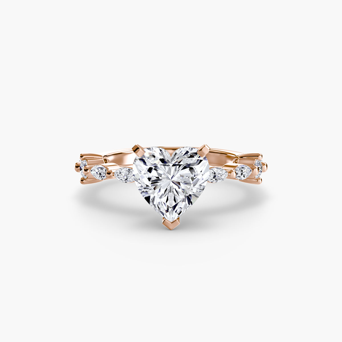 Solitär mit Eternity Pavé
