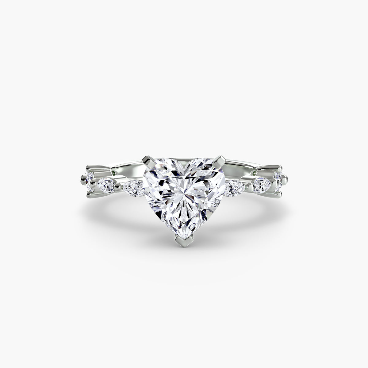 Solitär mit Eternity Pavé
