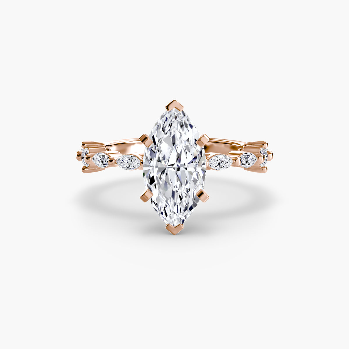 Solitär mit Eternity Pavé