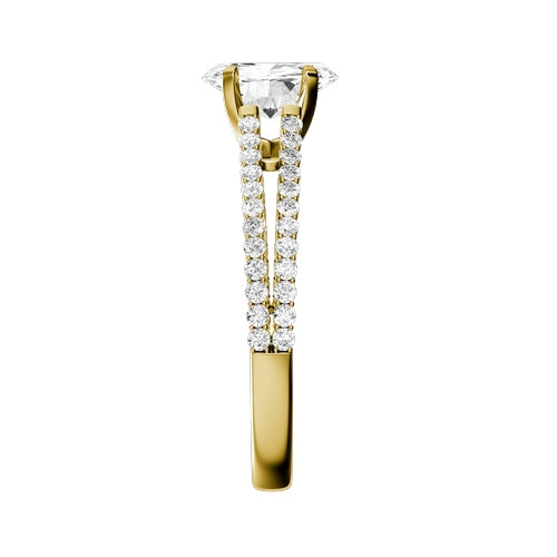 Oval Lab-grown Diamond Bridal Ring — side