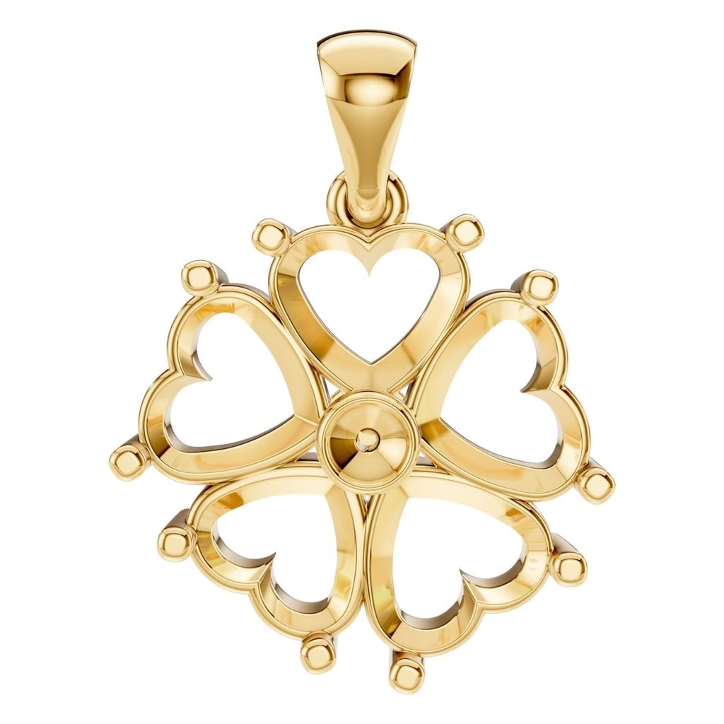 Pendant Round 18K Gold Mounting - ADM Antwerp Diamond Market