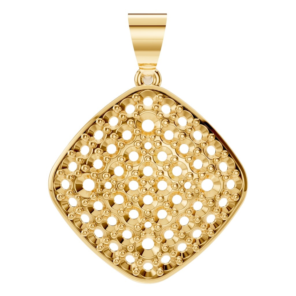 Pavé Pendant Round 18K Gold Mounting - ADM Antwerp Diamond Market