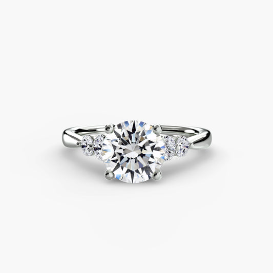 Solitaire with Shoulder Accents 2