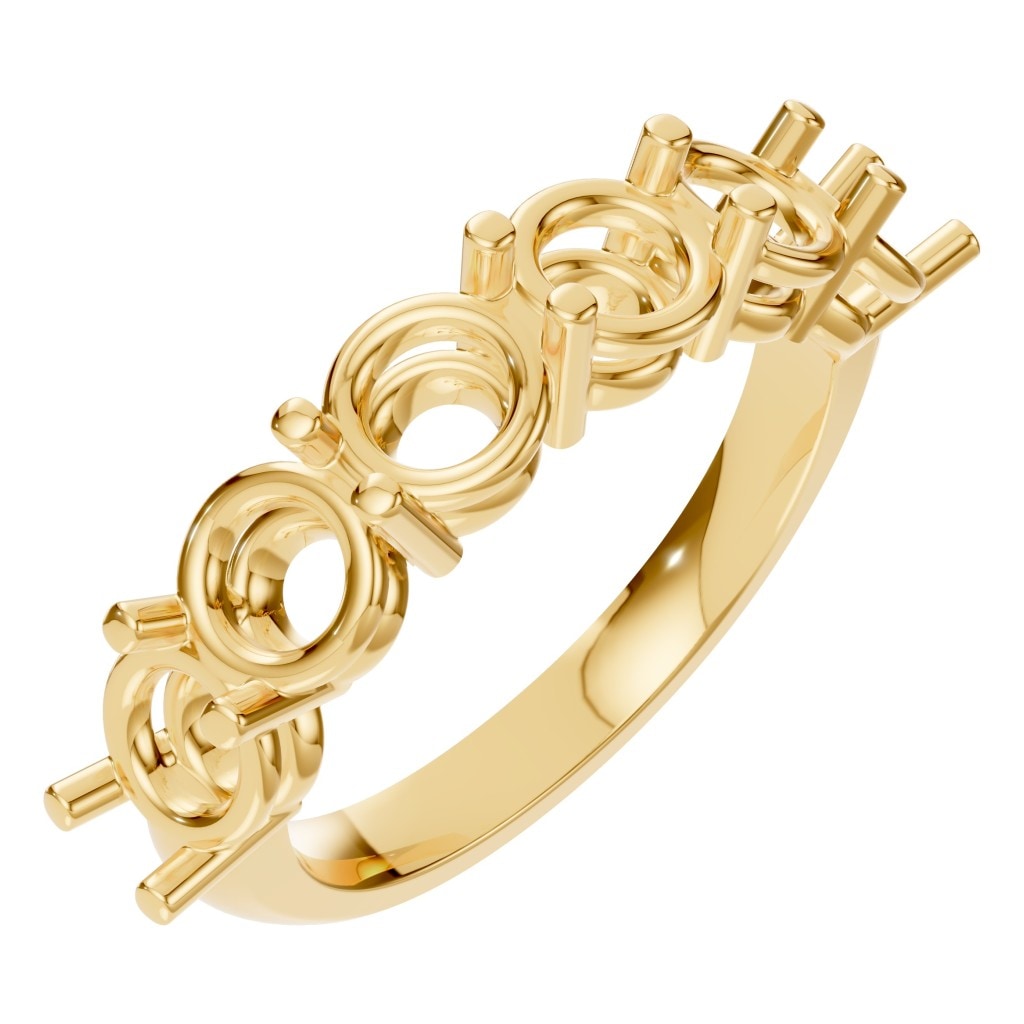 Diamond Mounting - Round Default Title 18K Gold Mounting - ADM Antwerp Diamond Market