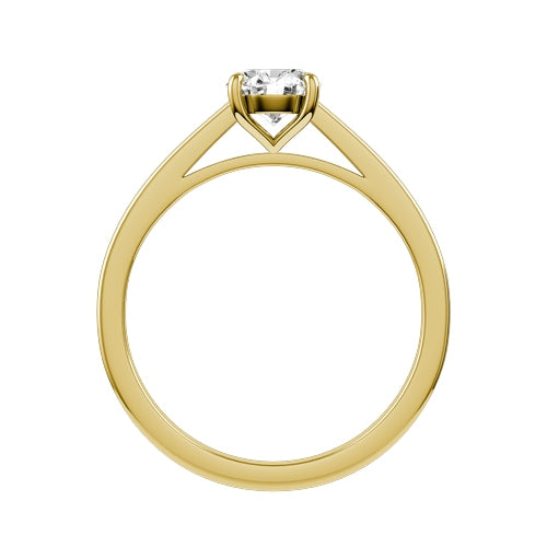 Round Natural Diamond Bridal Ring — front
