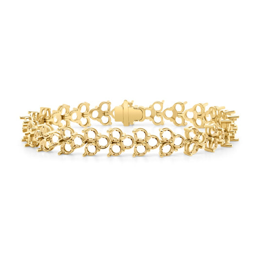 Bracelet Round 18K Gold Mounting - ADM Antwerp Diamond Market