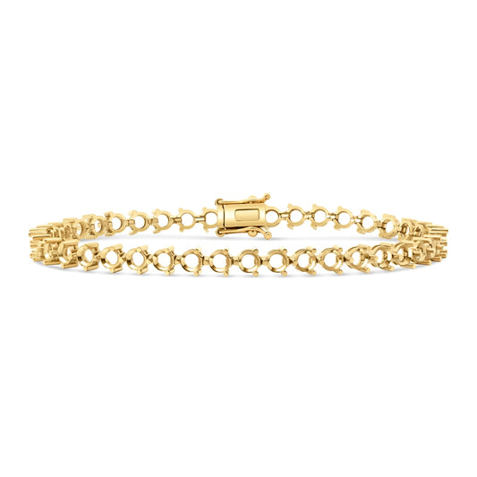 Bracelet Round 18K Gold Mounting - ADM Antwerp Diamond Market