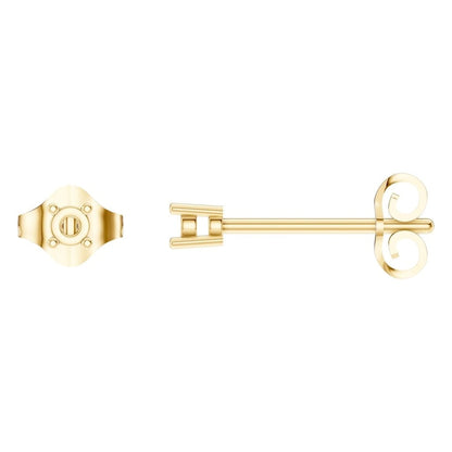 Earrings Round 18K Gold Mounting - ADM Antwerp Diamond Market