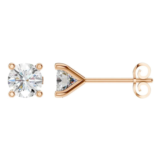 Solitaire Stud Earrings – Round