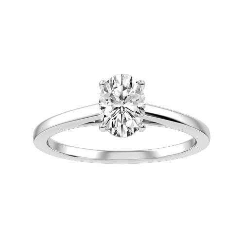Oval Lab-grown Diamond Bridal Ring — down
