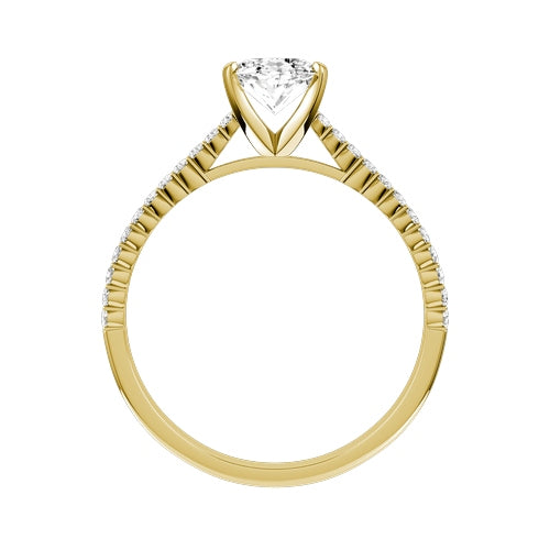 Oval Lab-grown Diamond Bridal Ring — front