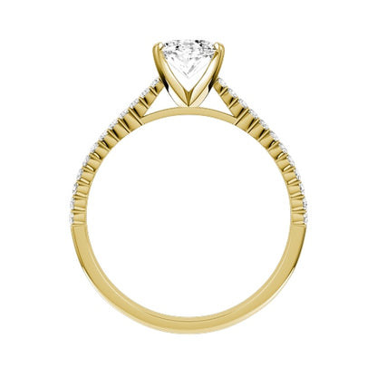 Oval Lab-grown Diamond Bridal Ring — front