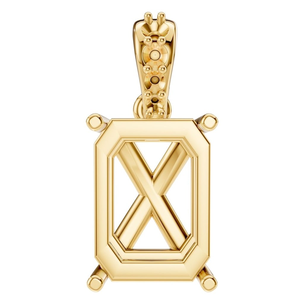 Pendant Emerald 18K Gold Mounting - ADM Antwerp Diamond Market