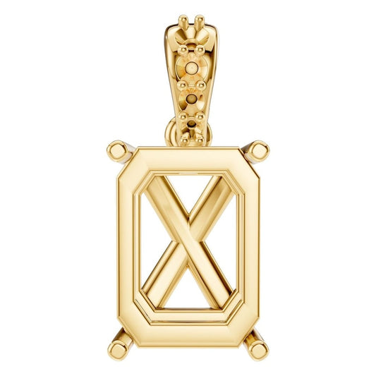 Pendant Emerald 18K Gold Mounting - ADM Antwerp Diamond Market