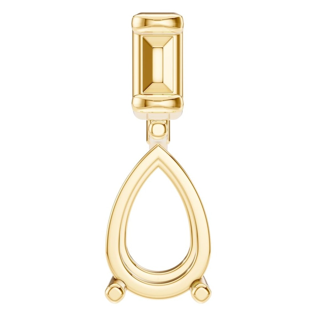 Pendant Pear 18K Gold Mounting - ADM Antwerp Diamond Market