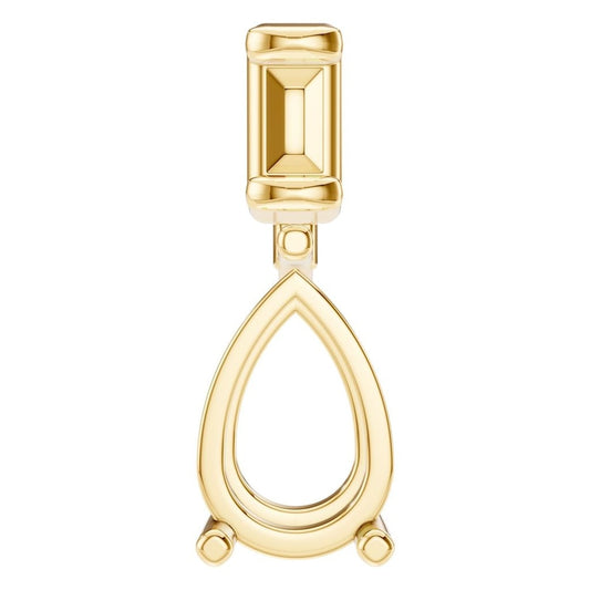 Pendant Pear 18K Gold Mounting - ADM Antwerp Diamond Market