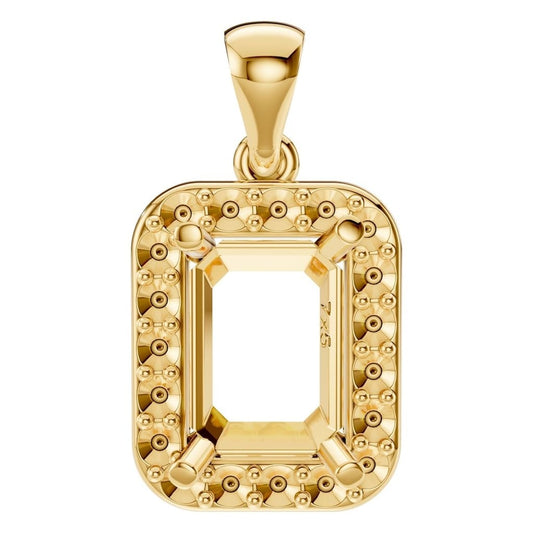 Pendant Emerald 18K Gold Mounting - ADM Antwerp Diamond Market