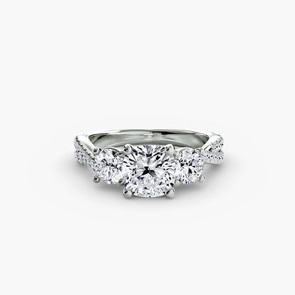 Three-Stone with Pavé Band 2