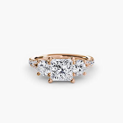 Three-Stone with Pavé Band 3