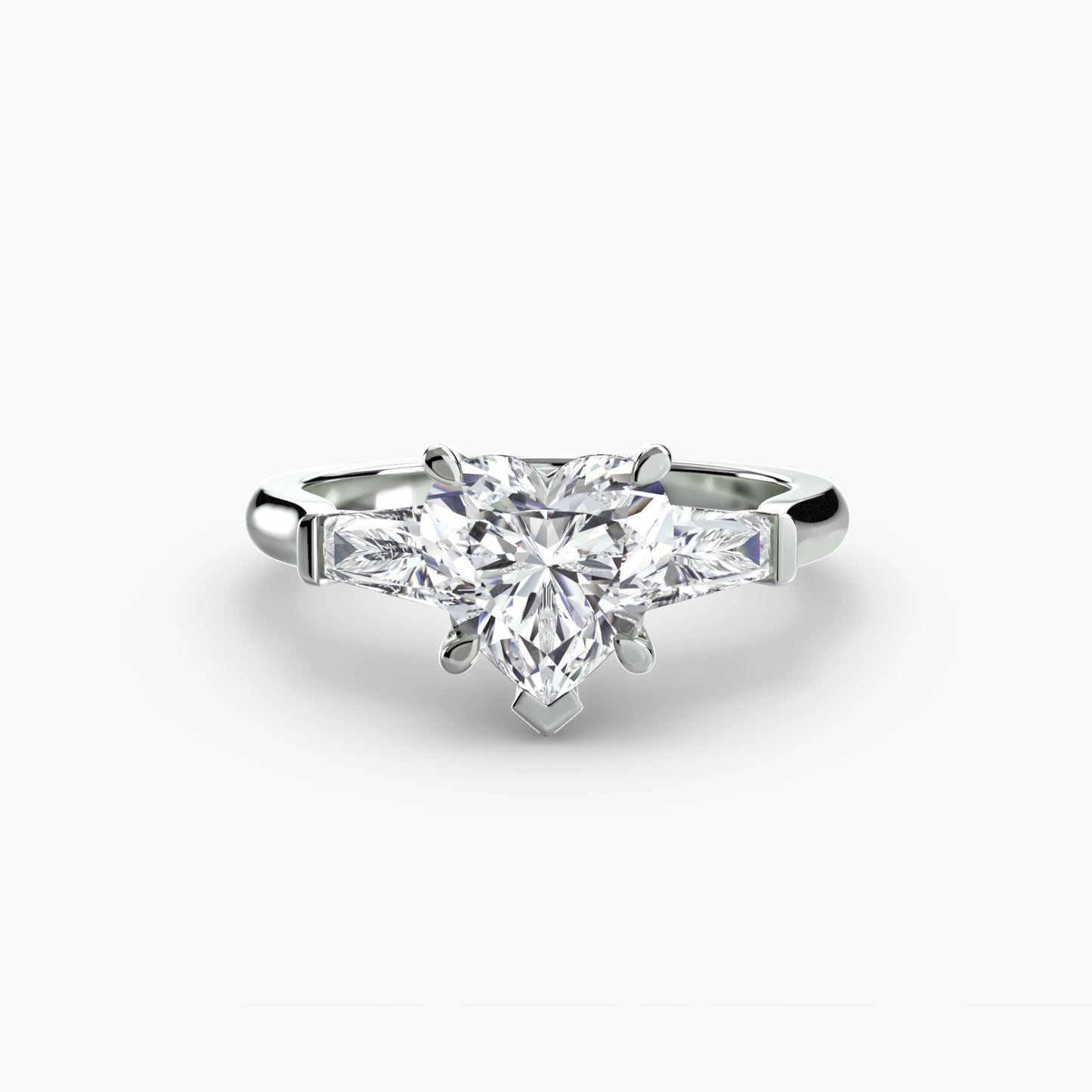Three-Stone Ring (Baguette Side Stones)