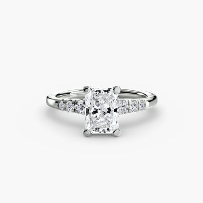 Solitaire with Shoulder Accents
