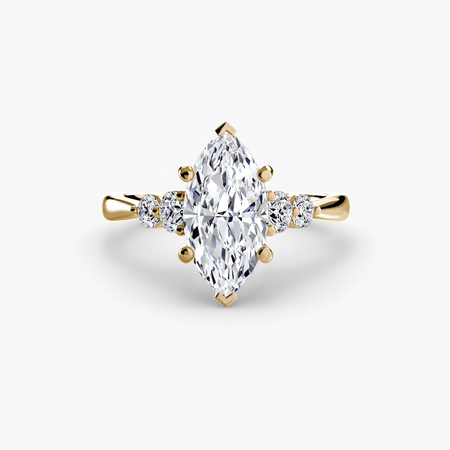 Solitaire with Shoulder Accents 2