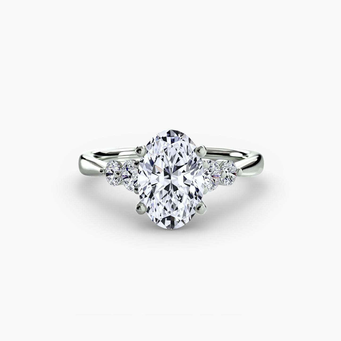 Solitaire with Shoulder Accents 2
