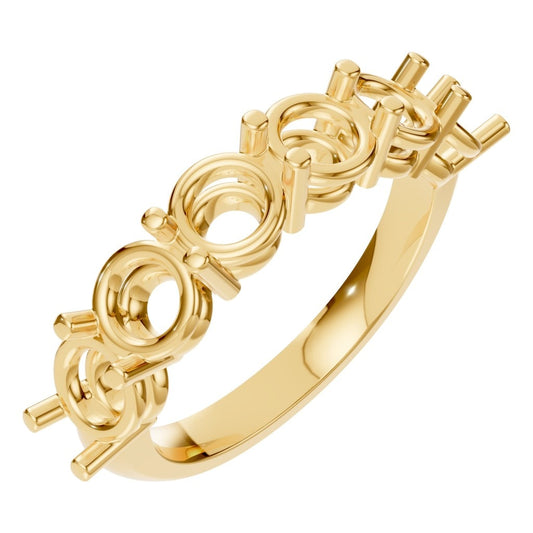 Diamond Mounting - Round Default Title 18K Gold Mounting - ADM Antwerp Diamond Market