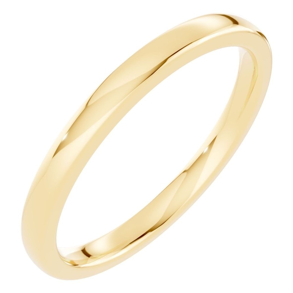 D-Shape Wedding Band Ring - NO Default Title 18K Gold Mounting - ADM Antwerp Diamond Market