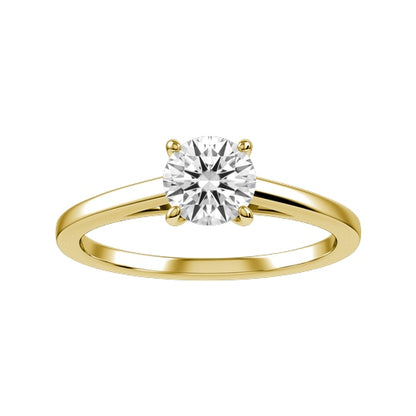 Round Natural Diamond Bridal Ring — down