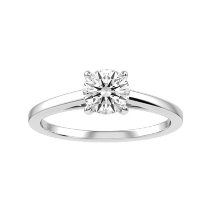 Round Natural Diamond Bridal Ring — down
