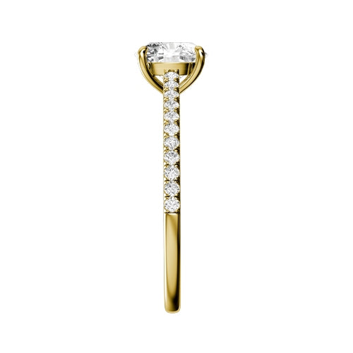 Round Natural Diamond Bridal Ring — side