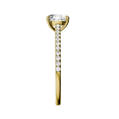 Round Natural Diamond Bridal Ring — side