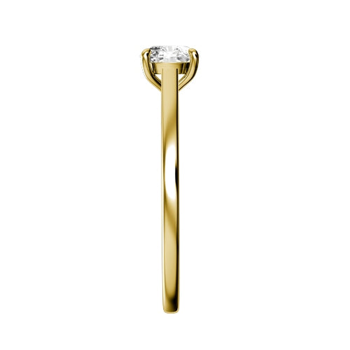 Round Natural Diamond Bridal Ring — side
