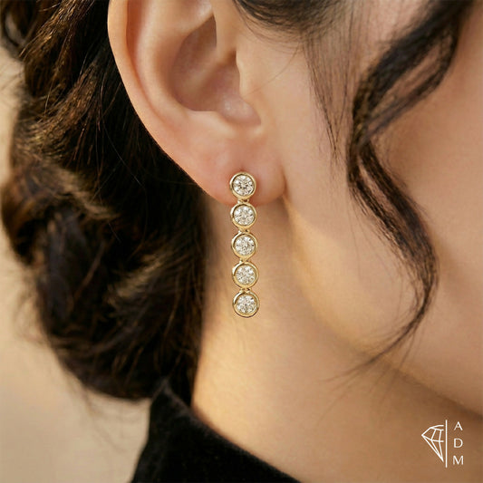 Graduated Drop Earrings – Round