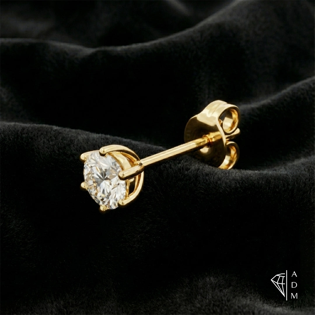 Solitaire Stud Earrings – Round