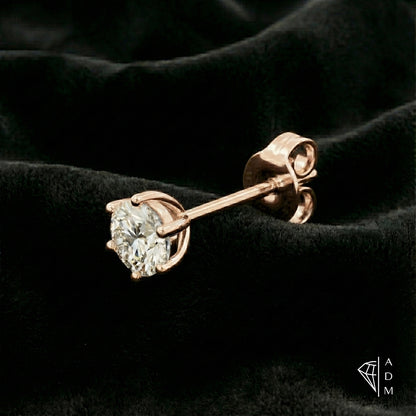 Solitaire Stud Earrings – Round