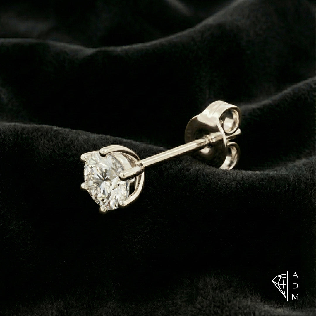 Solitaire Stud Earrings – Round