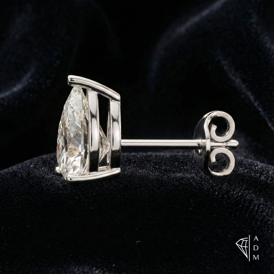 Solitaire Stud Earrings – Pear