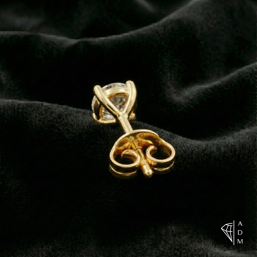 Solitaire Stud Earrings – Round