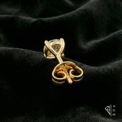 Solitaire Stud Earrings – Round