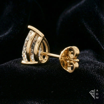 Solitaire Stud Earrings – Pear