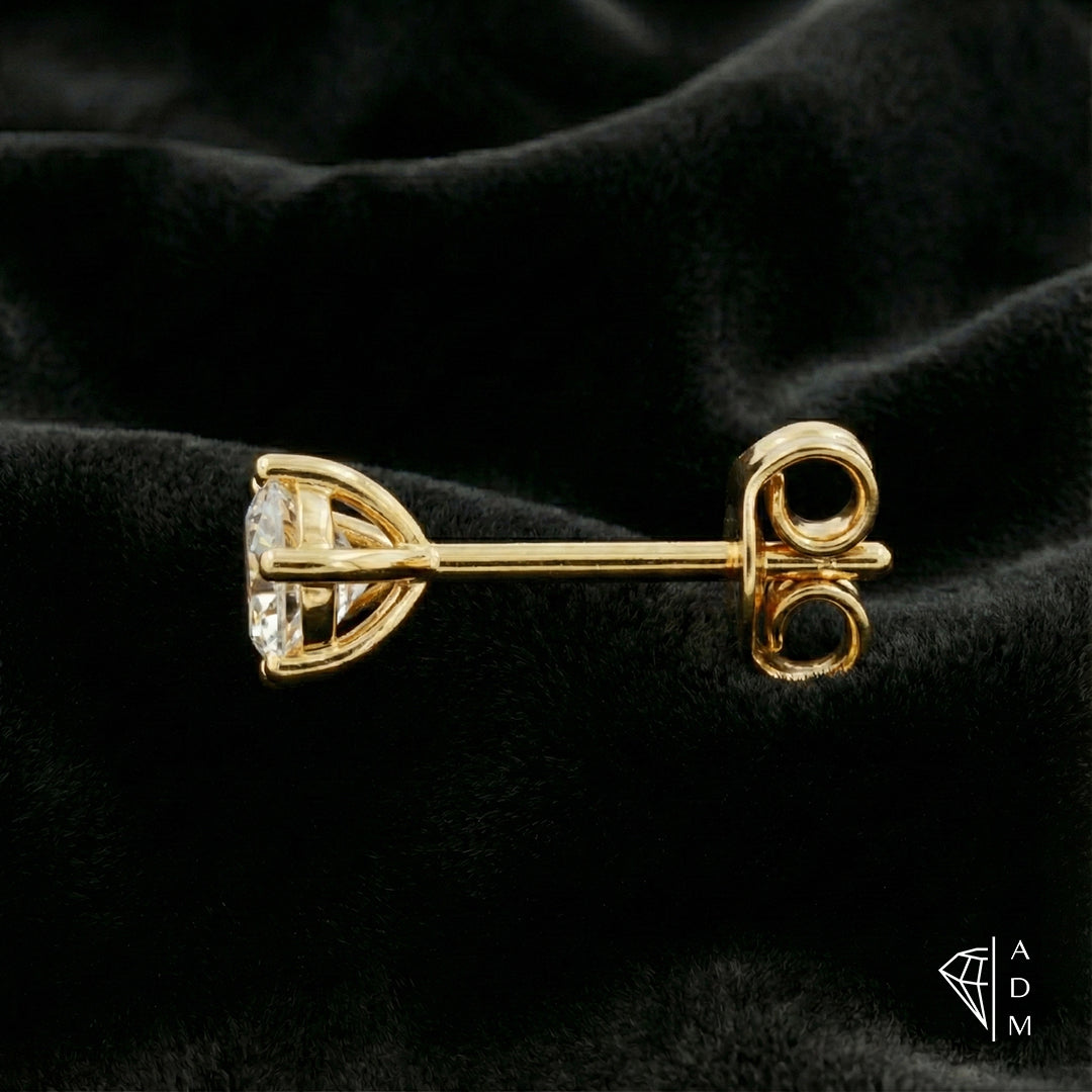 Solitaire Stud Earrings – Round